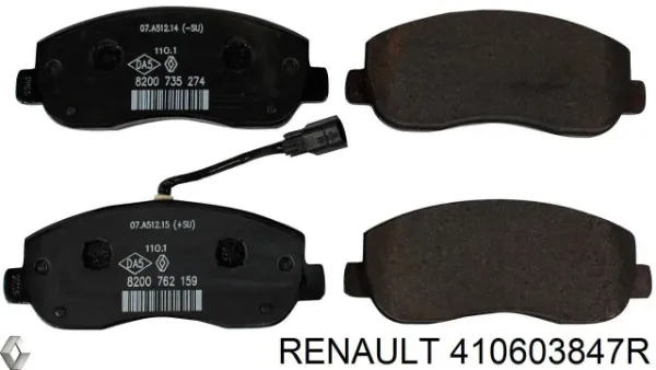 Comprar 410603847R Renault (RVI) Pastillas delanteras de freno