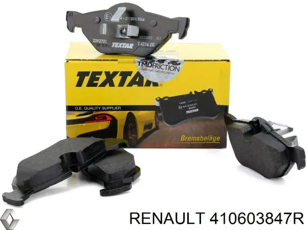 Pastilla de freno Renault (RVI) 410603847R