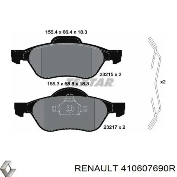 Pastillas de freno delanteras Renault Laguna 2 BG0, BG1