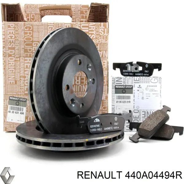 Juego de reparación de frenos traseros 440A04494R Renault (RVI)