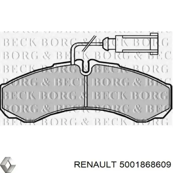 Pastillas de freno traseras 5001868609 Renault (RVI)