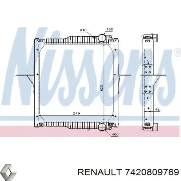 Radiador 7420809769 Renault (RVI)