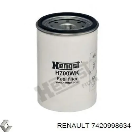 Filtro de combustible 7420998634 Renault (RVI)