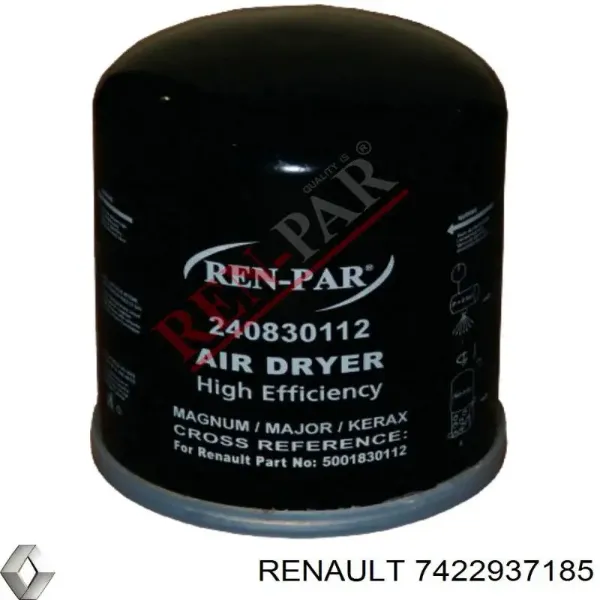 Filtro del desecador de aire (separador de agua y aceite) (camión) 7422937185 Renault (RVI)