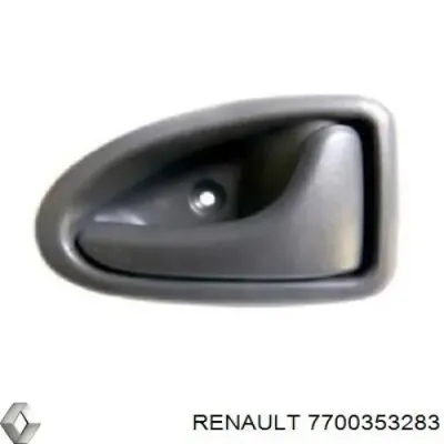 Manecilla de puerta, equipamiento habitáculo, derecha delantera/trasera RENAULT 7700353283