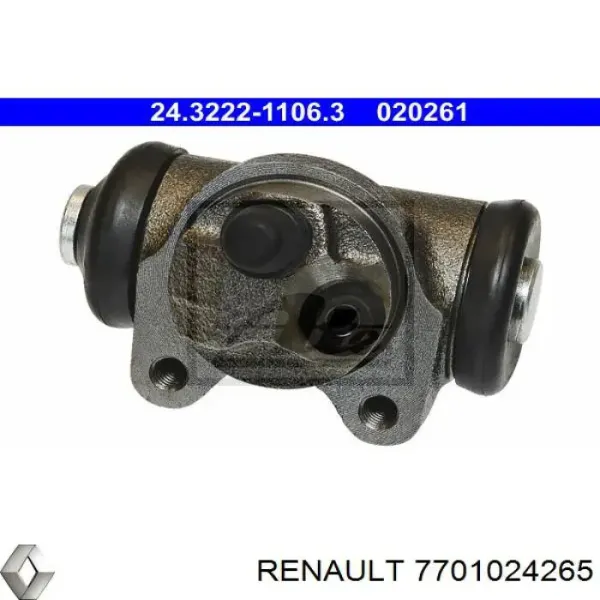 Cilindro de freno de rueda trasera 7701024265 Renault (RVI)