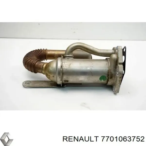Enfriador de recirculación de gases de escape EGR 7701063752 Renault (RVI)