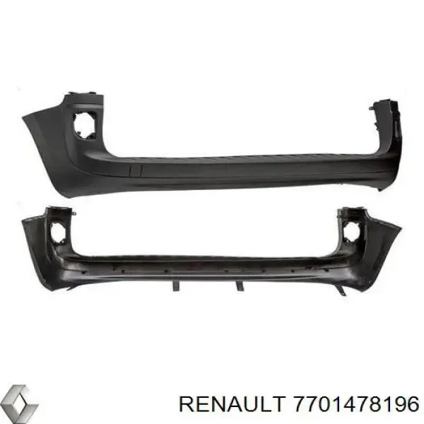 Parachoques trasero 6062966 Polcar