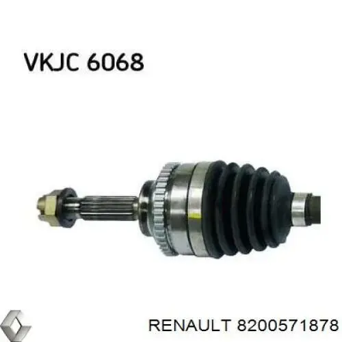 Árbol de transmisión delantero derecho 8200571878 Renault (RVI)