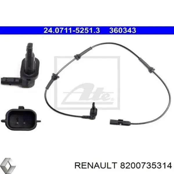 Sensor ABS delantero Renault Master 3 FV, JV