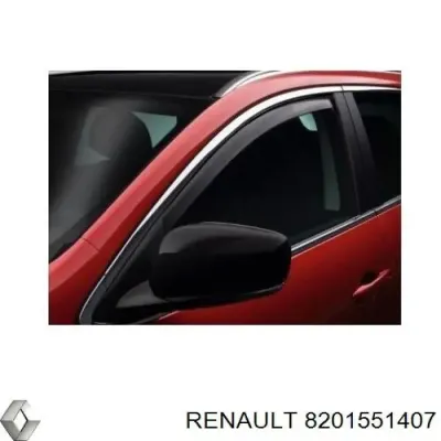 Juego de deflectores de aire de ventanillas, 2 piezas RENAULT 8201551407