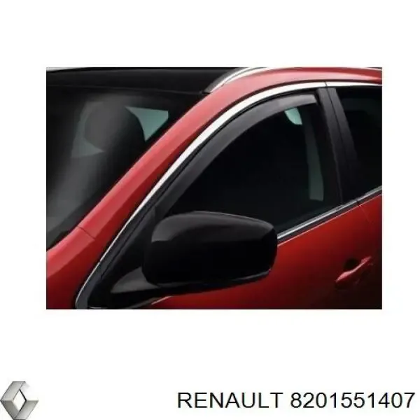 Juego de deflectores de aire para ventanas, 2 piezas 8201551407 Renault (RVI)
