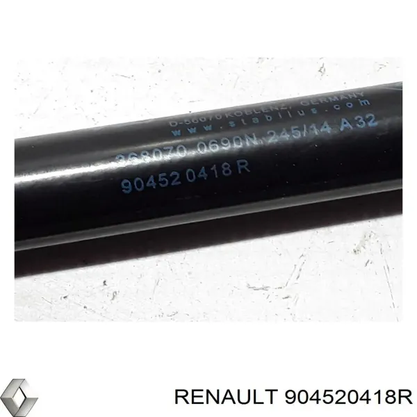 Amortiguador maletero 904520418R Renault (RVI)