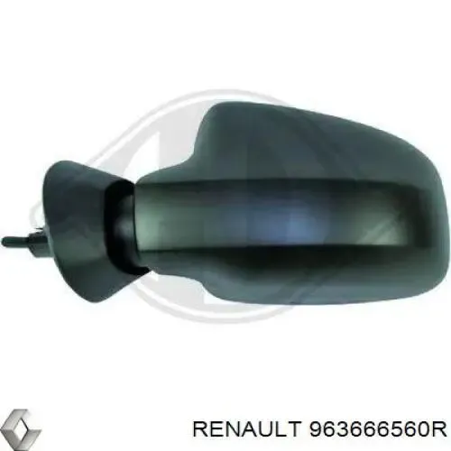 Cristal de espejo retrovisor exterior izquierdo 963666560R Renault (RVI)