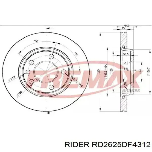 Disco de freno trasero Volkswagen Transporter 7HB, 7HJ, 7EB, 7EJ
