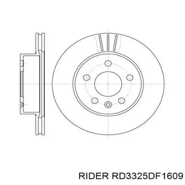 Disco de freno RD3325DF1609 Rider