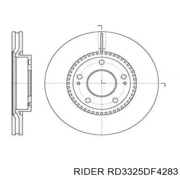 Disco de freno RD3325DF4283 Rider