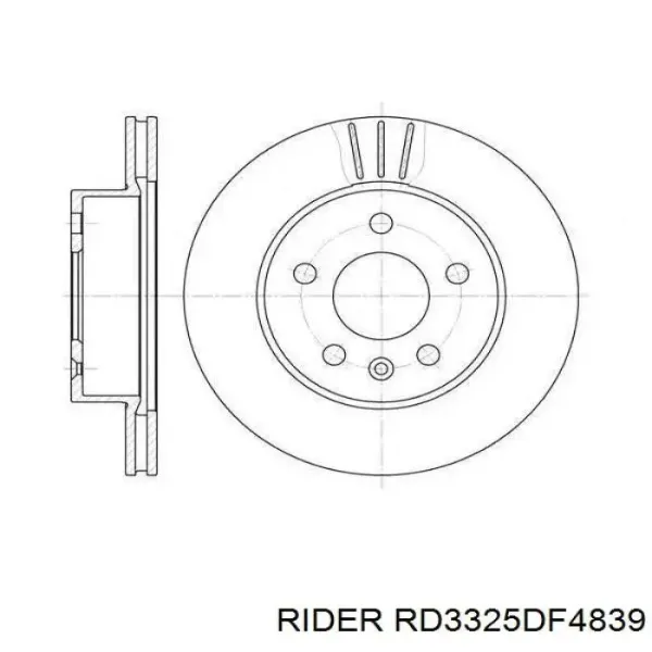 Disco de freno RD3325DF4839 Rider