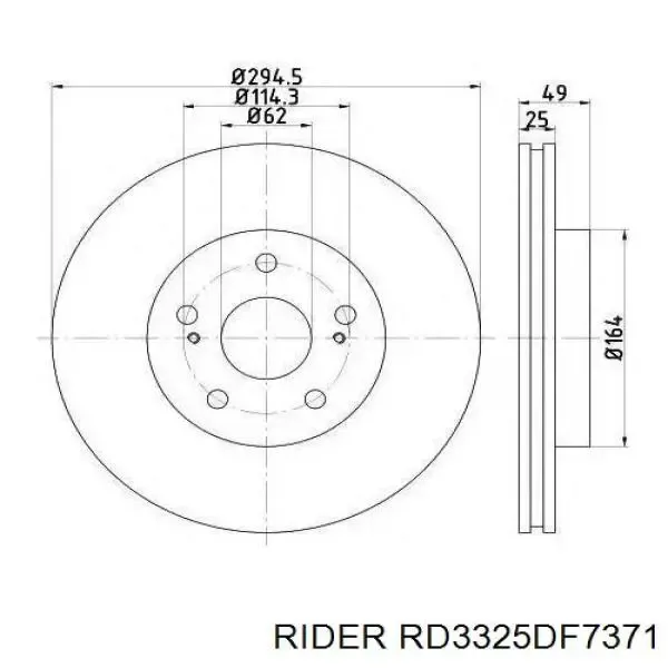 Disco de freno RD3325DF7371 Rider