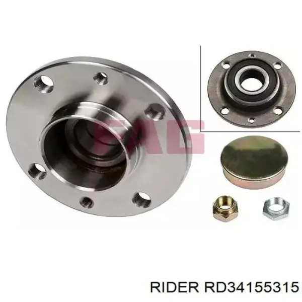 Cojinete de rueda delantero RD34155315 Rider