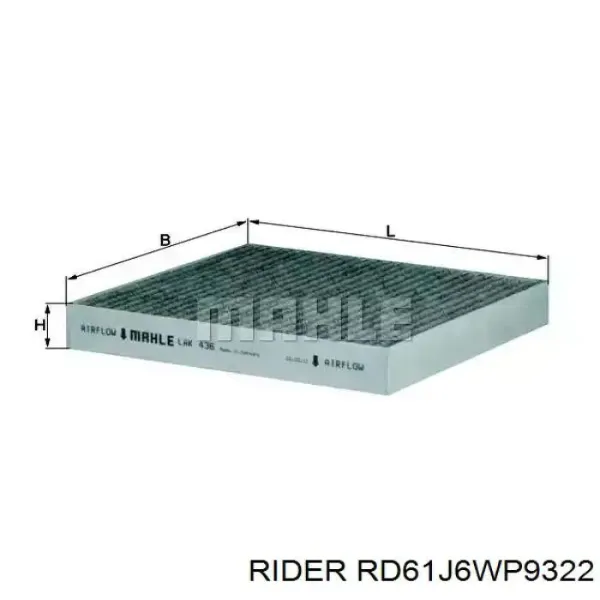 Filtro de habitáculo RD61J6WP9322 Rider