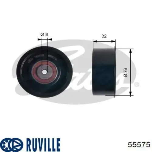 Polea correa distribución 55575 Ruville