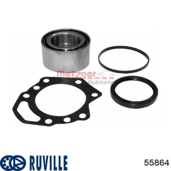 Polea inversión / guía, correa poli V 55864 Ruville