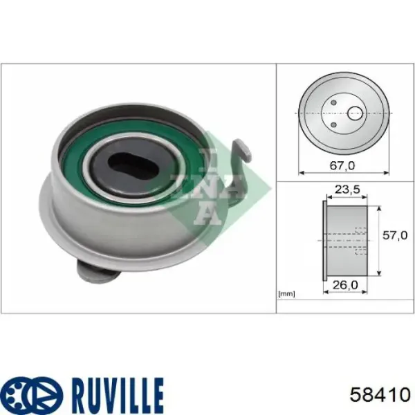 Tensor, correa de distribucion 58410 Ruville