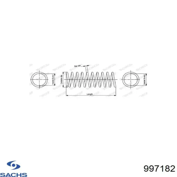 Muelle de suspensión eje delantero Peugeot 205 1 741A, C