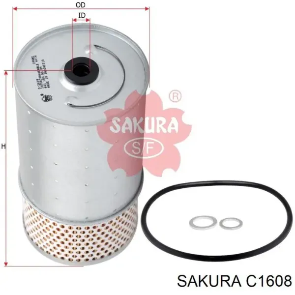 Filtro de aceite C1608 Sakura
