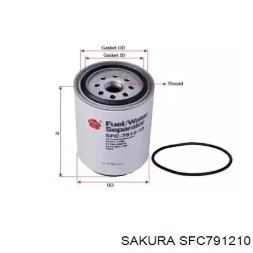 Filtro de combustible 5876102890 Isuzu