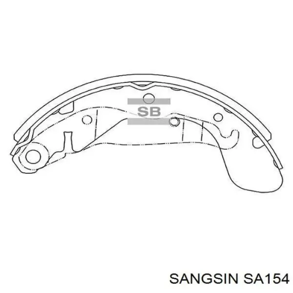 Zapatas de freno SA154 Sangsin