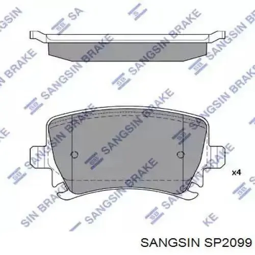 Pastillas de freno traseras SP2099 Sangsin