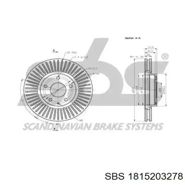 Freno de disco delantero Mazda CX-5 1 KE, GH