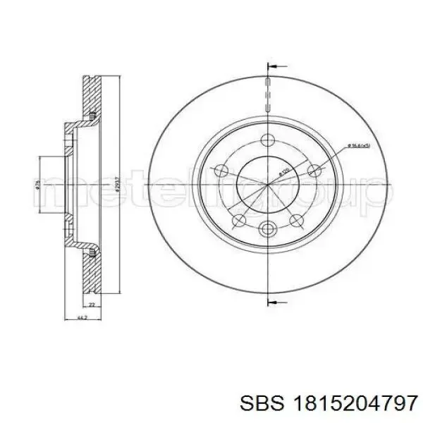 Disco de freno trasero Volkswagen Transporter 7HB, 7HJ, 7EB, 7EJ