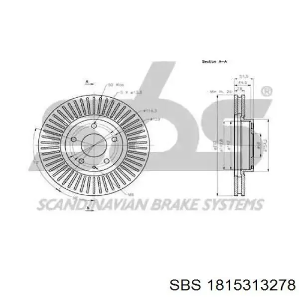 Freno de disco delantero Mazda CX-5 1 KE, GH
