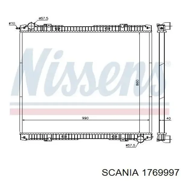 1769997 SCANIA Radiador