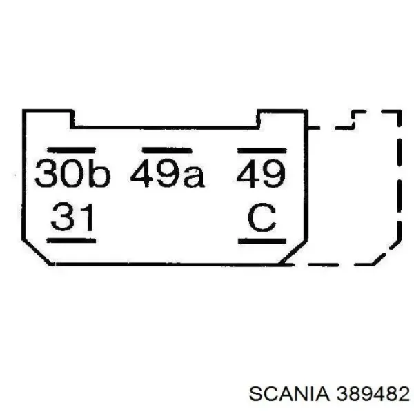 Relé de intermitentes 389482 Scania
