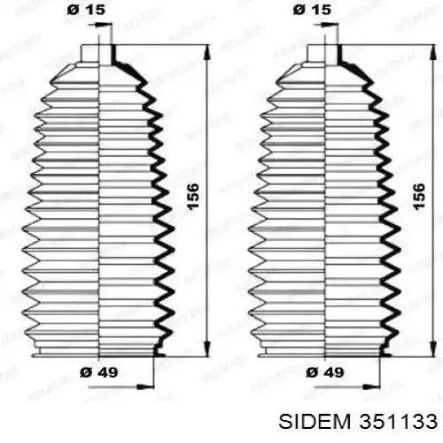 Fuelle de dirección GSP 541087S