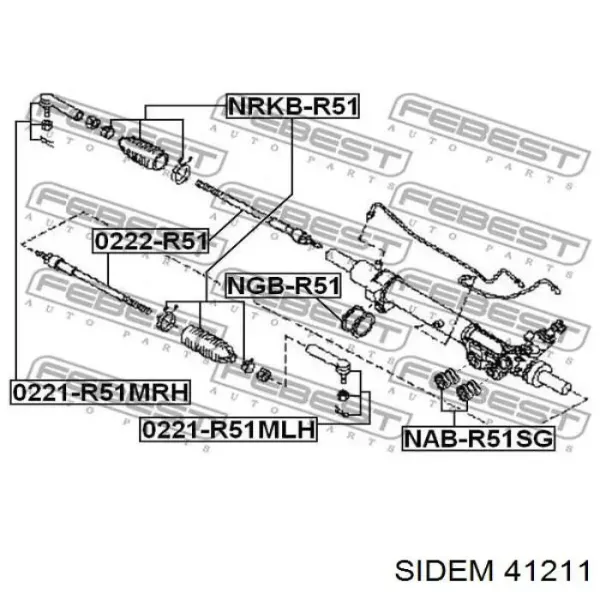 Barra de acoplamiento Nissan Navara D40M