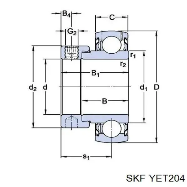  YET204 SKF