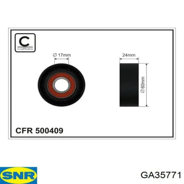 Polea tensora correa poli V GA35771 SNR