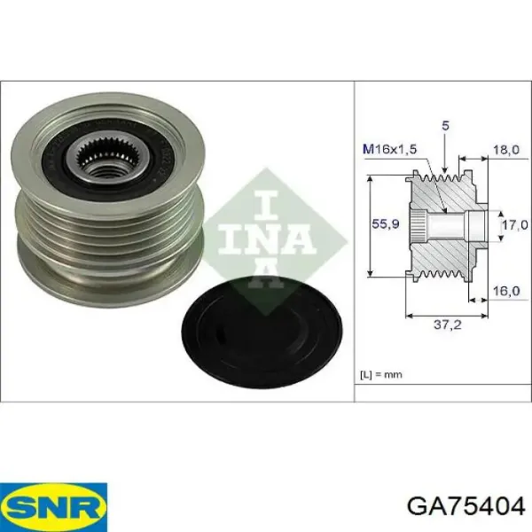 Polea alternador F226556 INA