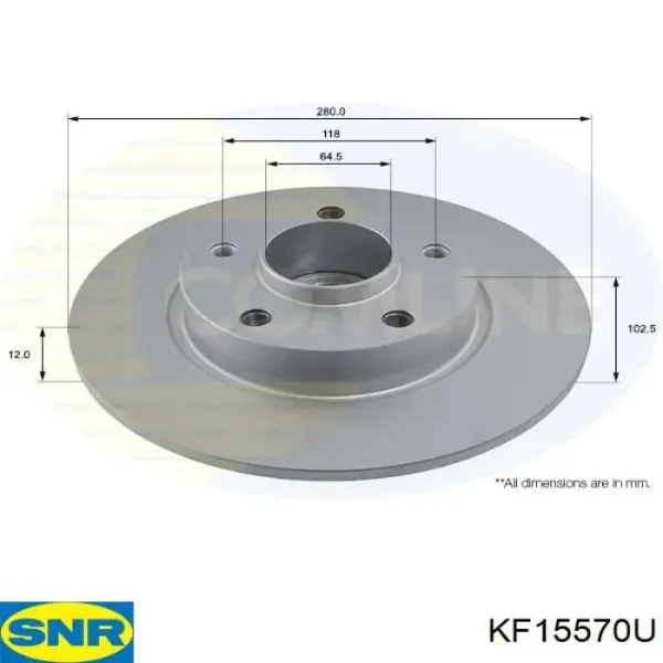 Disco de freno trasero Renault Trafic 2 FL