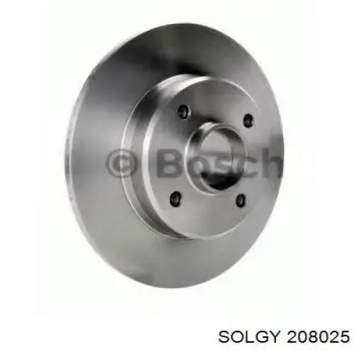 Disco de freno trasero 208025 Solgy