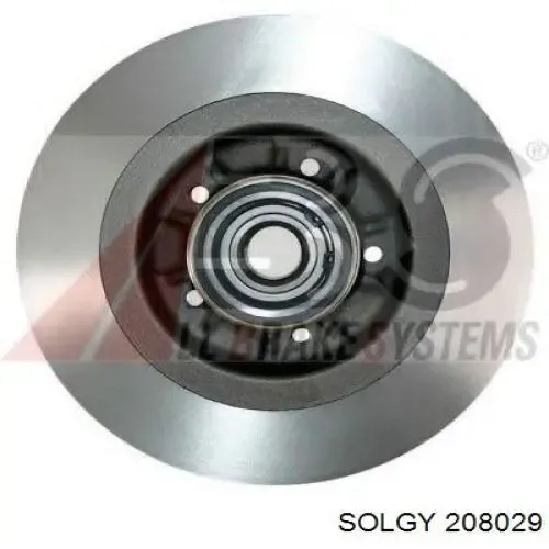 Disco de freno trasero 208029 Solgy