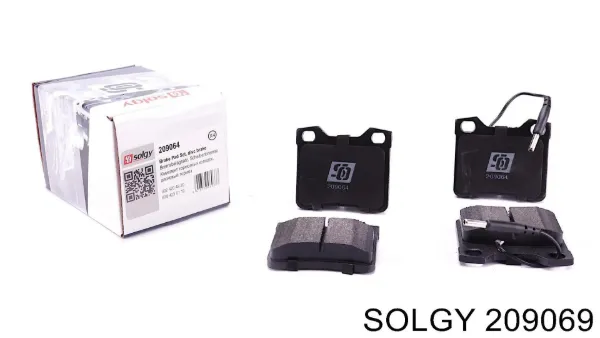 Pastillas de freno traseras 209069 Solgy