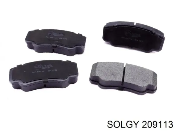 Pastillas de freno traseras 209113 Solgy