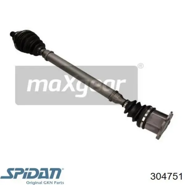 Árbol de transmisión delantero derecho 304751 GKN-Spidan