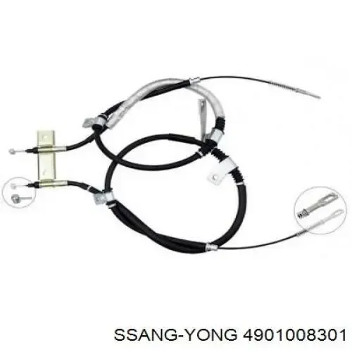Cable de freno de mano trasero derecho/izquierdo 4901008301 Ssang Yong